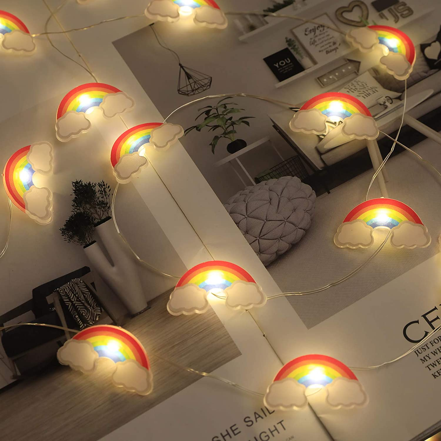 Christmas Rainbow String Lights 30 LED Decorative Fairy Light