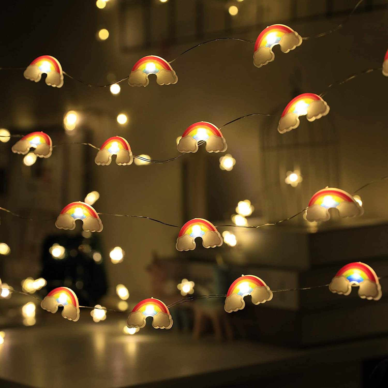 Christmas Rainbow String Lights 30 LED Decorative Fairy Light